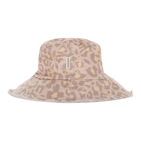 Zimmermann Beige Linen Leopard Print Panama Hat Fringe OS Women Designer Summer main image 8